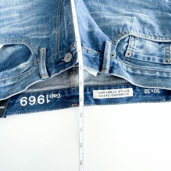GAP 1969 Men's Denim Jeans Straight Leg Tapered Blue Wash Size 30x32 - Picture 11 of 11